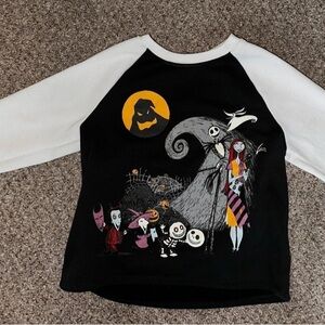 Disney Halloween Raglan Shirt - Black and White